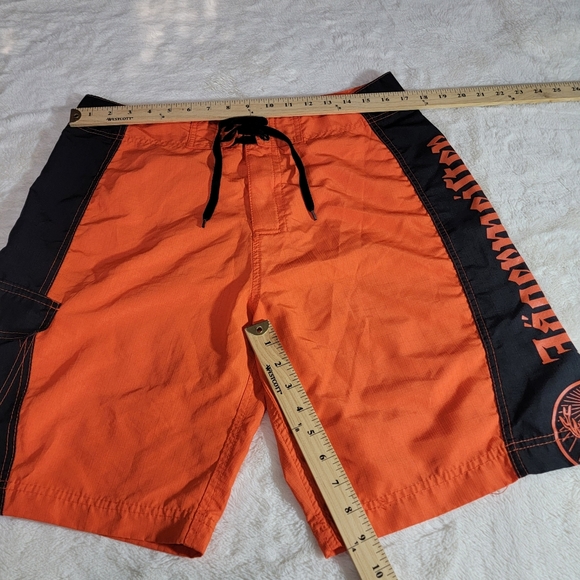 Jagermeister Mens Medium size Boardshorts Orange Black - Picture 3 of 6